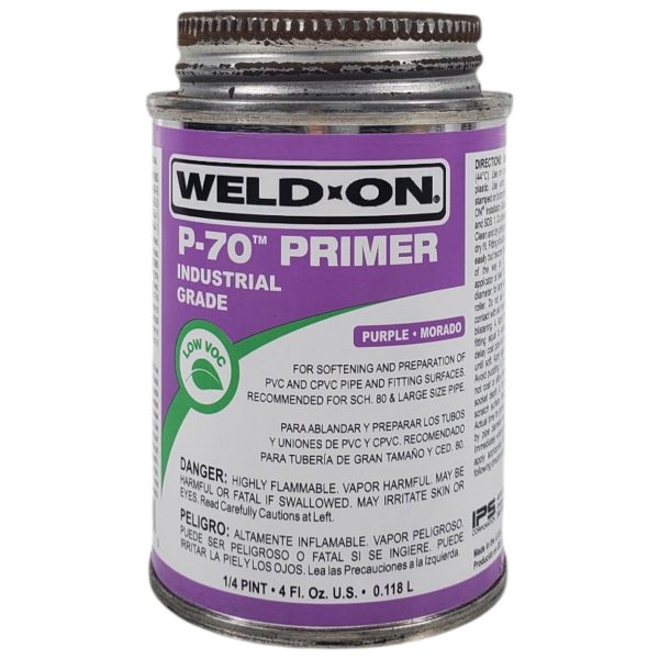 10229 IPS PVC CPVC Primer Purple Weld-On P-70 0.25 Pint