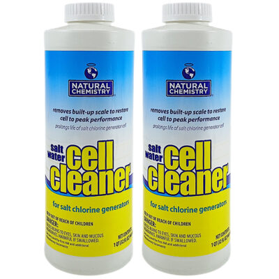 17432NCM Swimming Pool Salt Cell Cleaner Descaler & Scale Remover (32 oz.) by Natural Chemistry - 2 Bottles