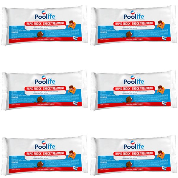 22332 Poolife Pool 68% Rapid Shock 1lb. 6-Pack Multi-Pack