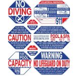 TGPS1001 California Swimming Pool 8-Way Safety Sign