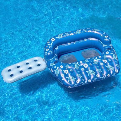 90482 Swimline Tropical Double Pool Lounger with Removable Drink Caddy