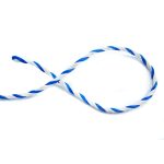 PR25-6 Swimming Pool Buoy Life Ring Rope Twisted Blue White 1/4 inch - 1 Foot