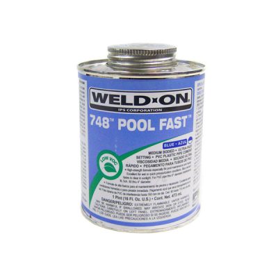 IPS Pool Fast PVC Glue Blue Weld-On 748 1 Pint 13343