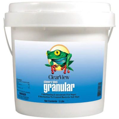 ClearView Shimmer-N’ Shock Stabilized Granular Chlorine Di-Chlor 5 Lbs. CVDB005