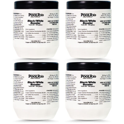 PoolRx Plus With Silver Black White 20K-30K Pools Booster 4-Pack Multi-Pack