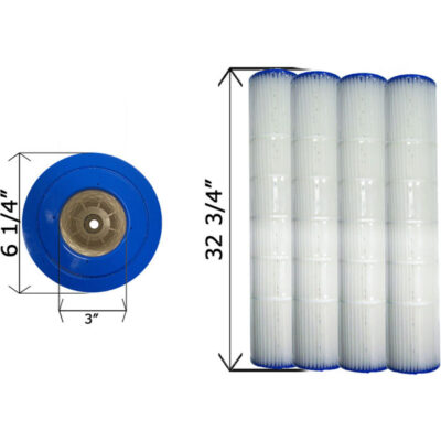 178656 Pentair® Replacement Quad DE 100 Filter Cartridge Set 4-Pack Multi-Pack
