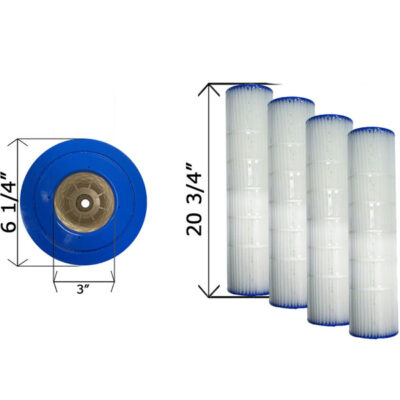 178654 Pentair® Replacement Quad DE 60 Filter Cartridge Set 4-Pack Multi-Pack