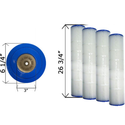 178655 Pentair® Replacement Quad DE 80 Filter Cartridge Set 4-Pack Multi-Pack