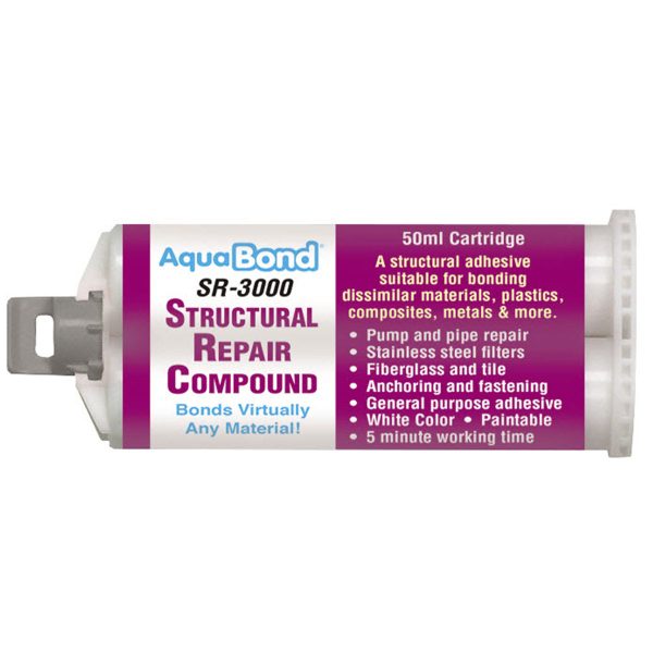 SR-3000 AquaBond Pool Tile Structural Repair Adhesive 50ml Cartridge White