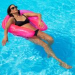 950436 Swimming Pool Inflatable Horseshoe Chair Pink