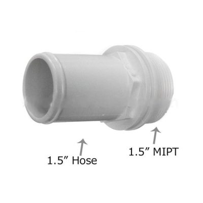 Waterway 1.5 MIPT x 1.5 Hose Male Smooth Adapter 417-6140
