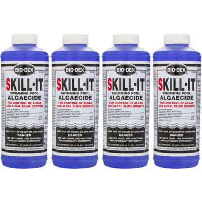 SK132 Bio-Dex Fast Acting Pool Algaecide Skill-It 32oz. 4-Pack Multi-Pack