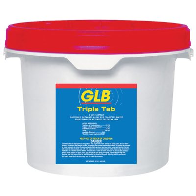 GLB Swimming Pool Chlorine 3in. Jumbo Tablet Triple Tab Jumbo 22.5 lb