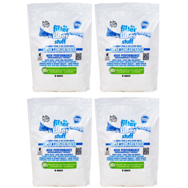 JMFIBER09 Jack's Magic Pool Filter The Filter Fiber Stuff 9oz Bag 4-Pack Multi-Pack