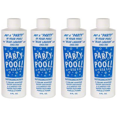 Party Pool Dye Color Additive Blue Lagoon 8oz 47016-00008 - 4 Pack