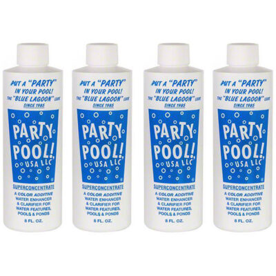 47016-00008 Party Pool Dye Color Additive Blue Lagoon 8oz 4-Pack Multi-Pack