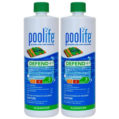 62076 Poolife Defend+ Defend Plus Algaecide 1 qt. 2-Pack Multi-Pack