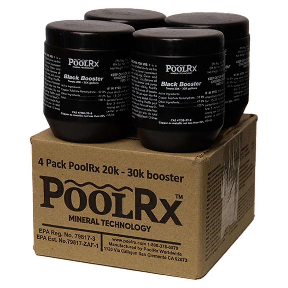 ORIGINAL PoolRx Black Booster Mineral Unit 20K – 30K gallons - 4 Pack