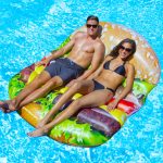 90591 Swimline Cheeseburger Island Inflatable Mattress