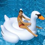 90621 Swimline Giant Inflatable Ride-On Swan Pool Float