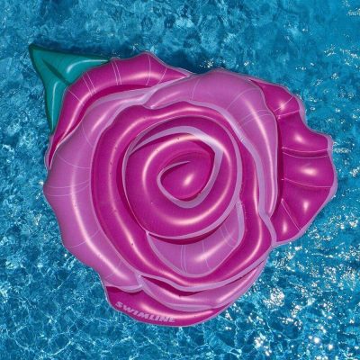 90514 Swimline Rose Flower Island Swimming Pool Inflatable Raft