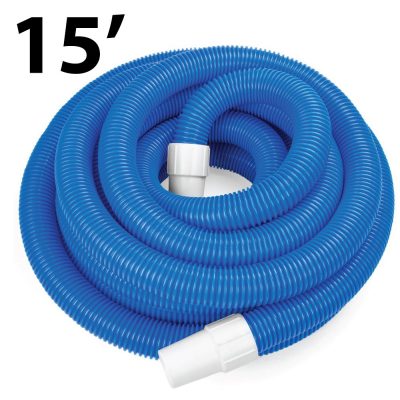 Swimming Pool 15ft Manual Vacuum Hose With Swivel Cuff VH1215