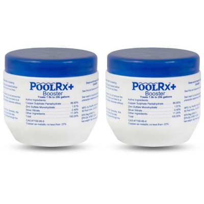 UPGRADED With Silver PoolRx Plus 7.5K-20K Pools Blue White Booster - 2 Pack