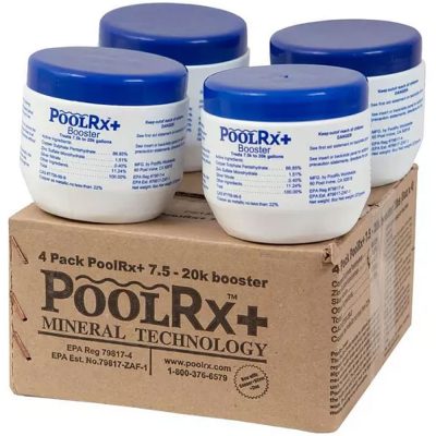 PoolRx Plus With Silver 7.5K-20K Pools Blue White Booster 4-Pack Multi-Pack