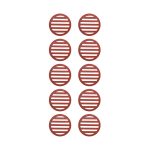 V65-120-R Val-Pak 3 inch Red Deck Drain Cover (10 Count)