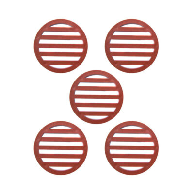 V65-120-R Val-Pak 3 inch Red Deck Drain Cover 5-Pack Multi-Pack