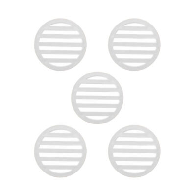 3 inch White Deck Drain Cover 5-Pack Multi-Pack